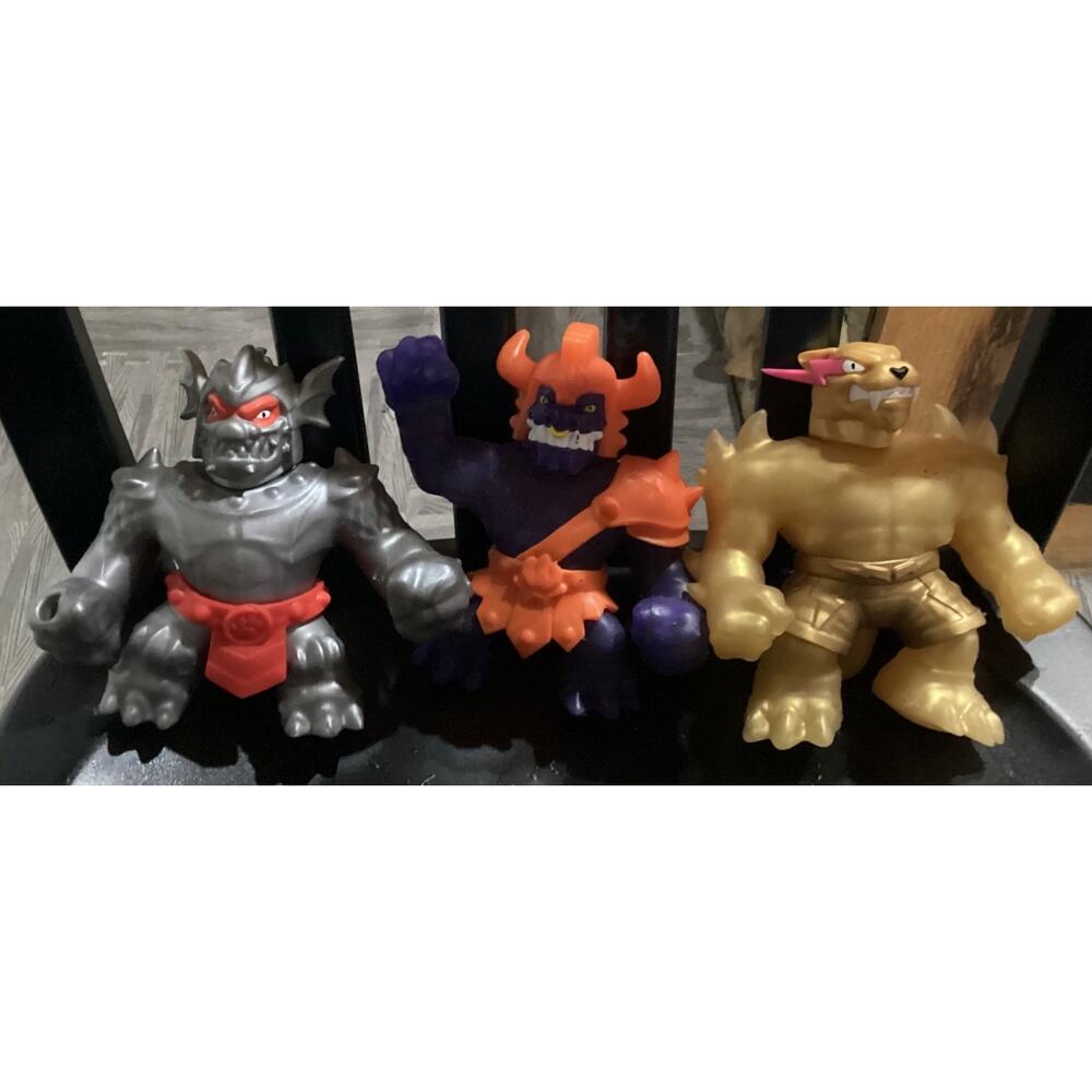 Heroes of Goo Jit Zu Stretchy Knight Blazagon Squishy Corruptagon HTF Mr Beast